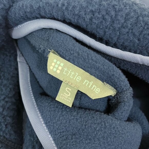 Title Nine Annapurna Fleece Vest Dress Blue Hoodie Sleeveless - Size Small - Picture 4 of 6